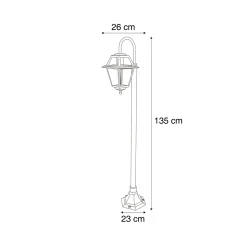 Qazqa Klassieke Buiten Lantaarn Donker Groen 135cm Ip44 - Berta
