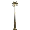 Qazqa Klassieke Buiten Lantaarn Antiek Goud Met Helder Glas 198cm Ip44 - London