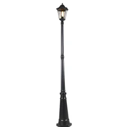 QAZQA Klassieke Buitenlantaarn Zwart 200 Cm Ip44 - Havana