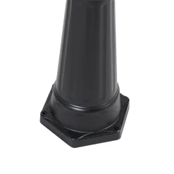 QAZQA Klassieke Buitenlantaarn Zwart 200 Cm Ip44 - Havana