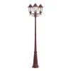 QAZQA Klassieke Buitenlantaarn Donker Rood 220cm 3-lichts Ip44 - Havana