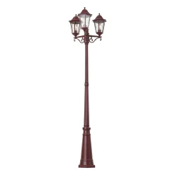 QAZQA Klassieke Buitenlantaarn Donker Rood 220cm 3-lichts Ip44 - Havana