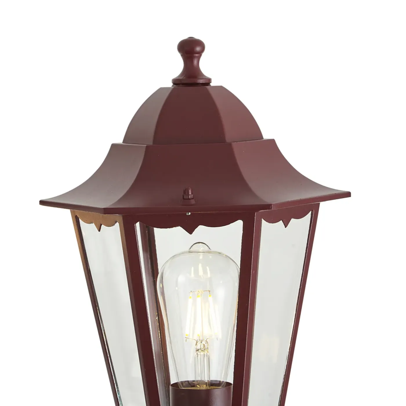 QAZQA Klassieke Buitenlantaarn Donker Rood 220cm 3-lichts Ip44 - Havana