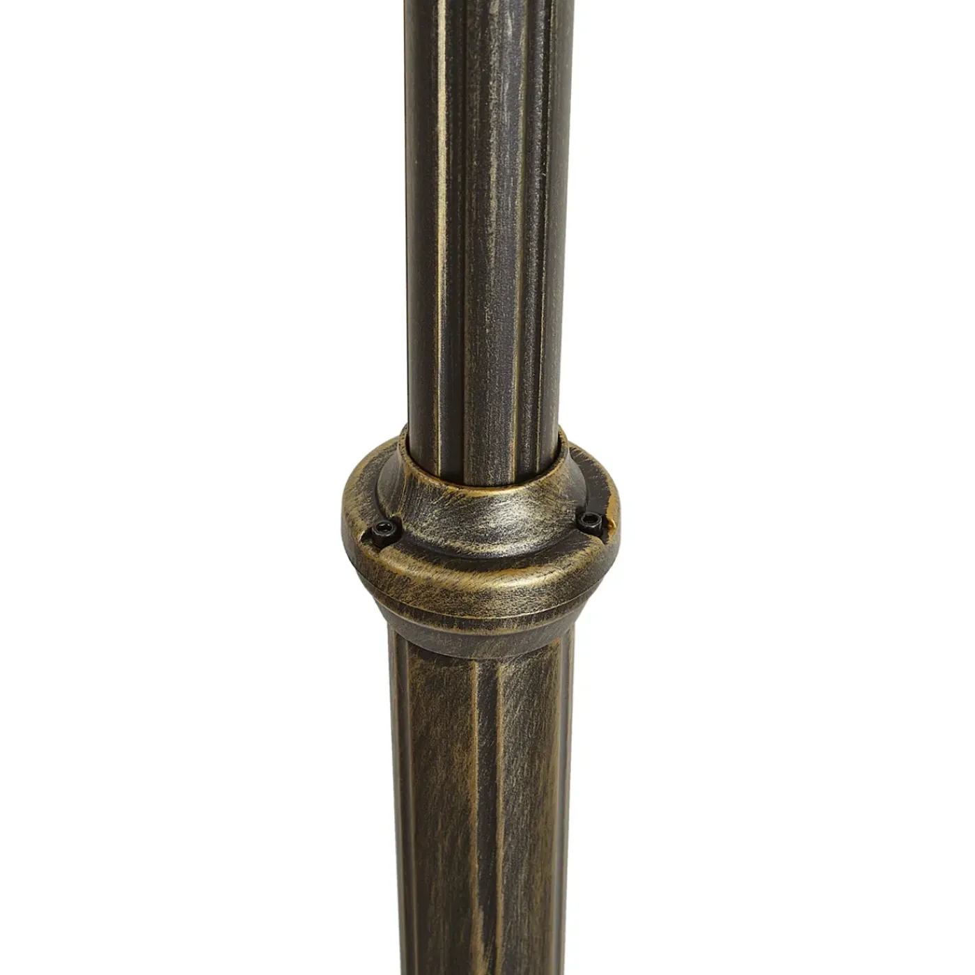 QAZQA Klassieke Buitenlantaarn Zwart Met Antiek Goud 200cm 3-lichts Ip44 - Daphne