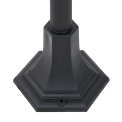 QAZQA Klassieke Buitenpaal Zwart 122cm Ip44 - New Haven Hammered