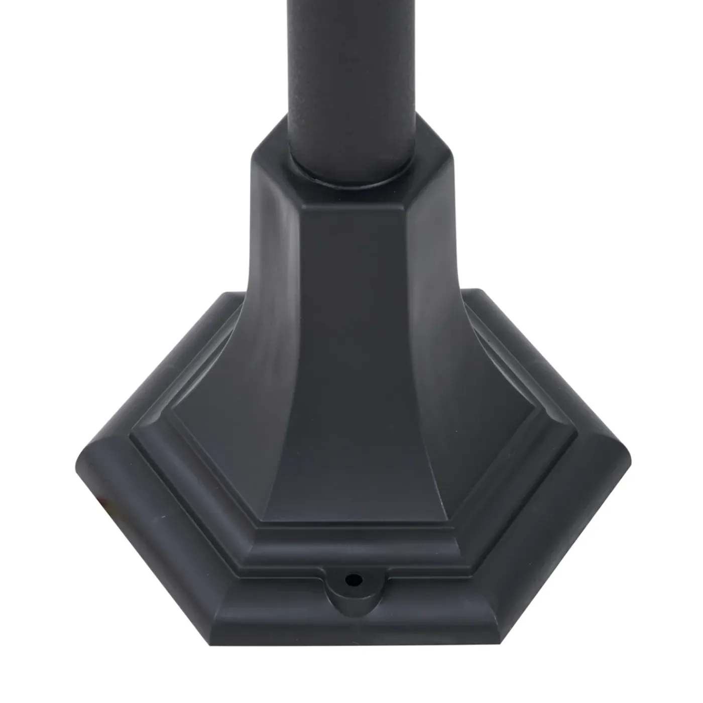 QAZQA Klassieke Buitenpaal Zwart 122cm Ip44 - New Haven Hammered