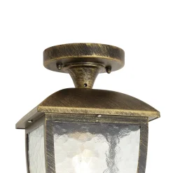 Qazqa Klassieke Plafondlamp Antiek Goud Ip44 - Leuven