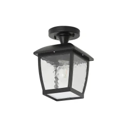 QAZQA Klassieke Plafondlamp Zwart Ip44 - Leuven