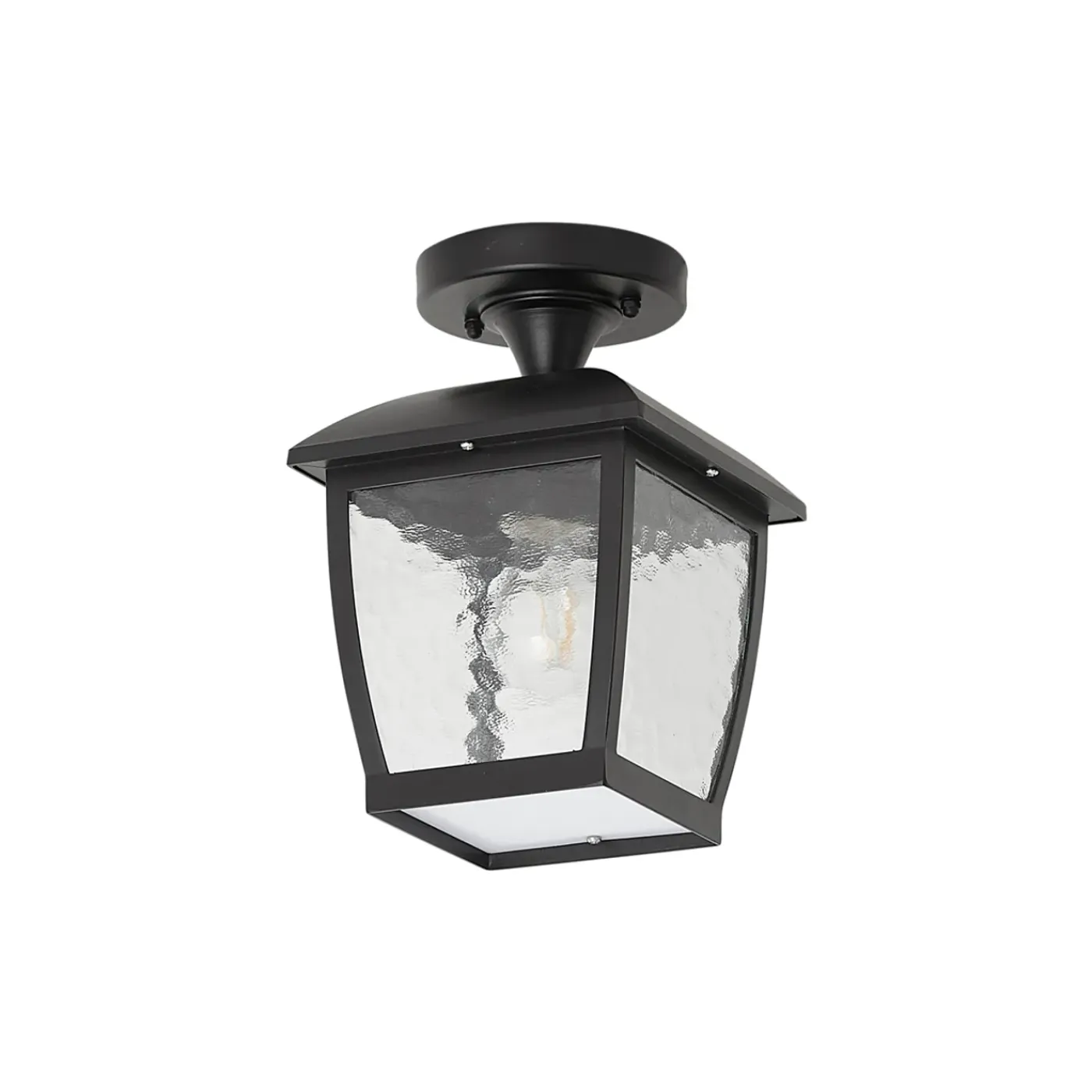 QAZQA Klassieke Plafondlamp Zwart Ip44 - Leuven