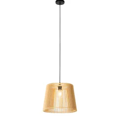 Qazqa Landelijke Buiten Hanglamp Hout Ip44 - Jayla