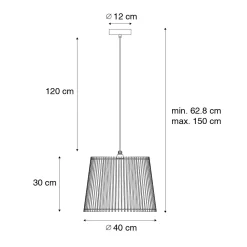 Qazqa Landelijke Buiten Hanglamp Hout Ip44 - Jayla