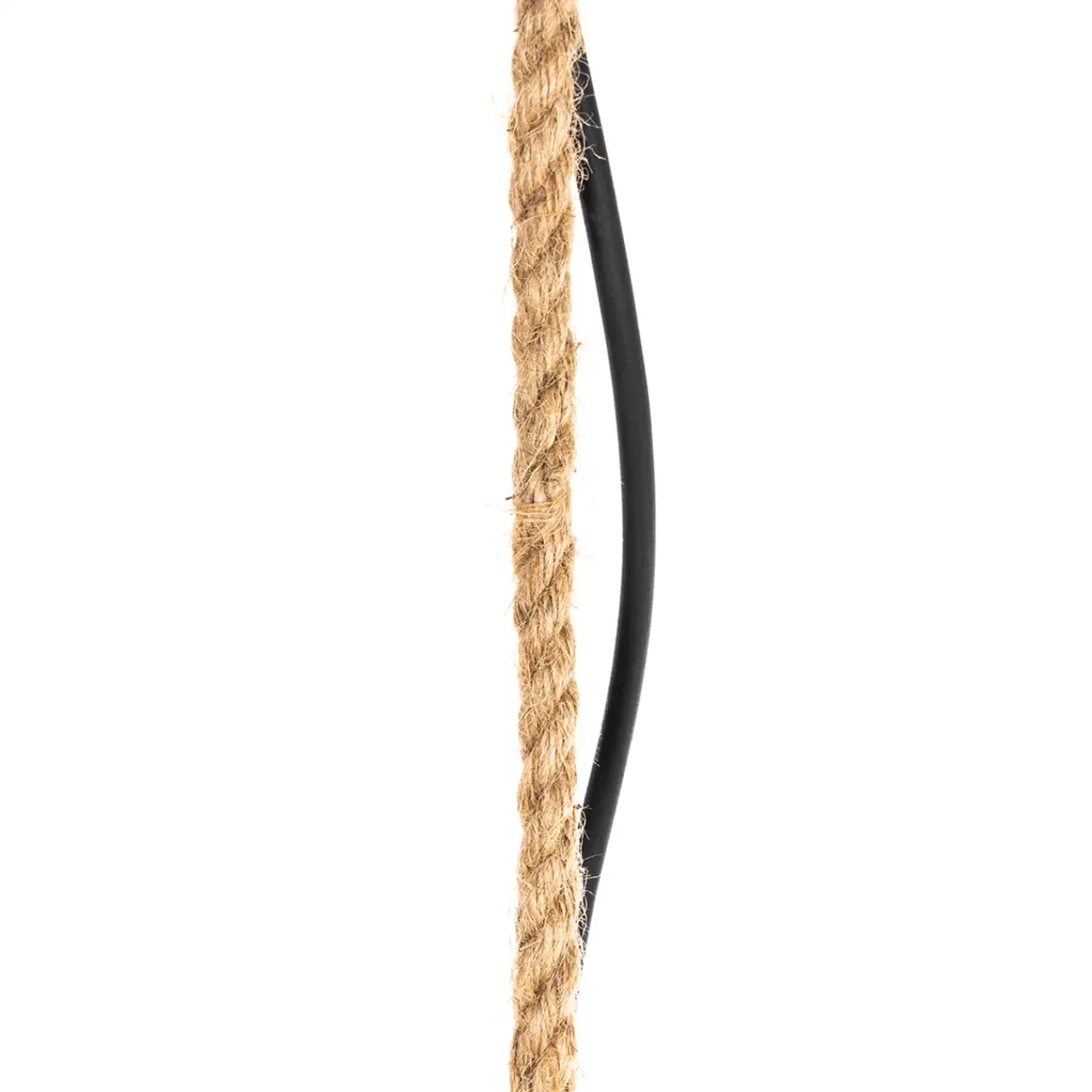 QAZQA Landelijke Buiten Hanglamp Rotan 40x55 Cm - Calamus