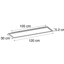 Qazqa Led Paneel Staal 120 Cm Incl. Led Met Afstandsbediening - Liv