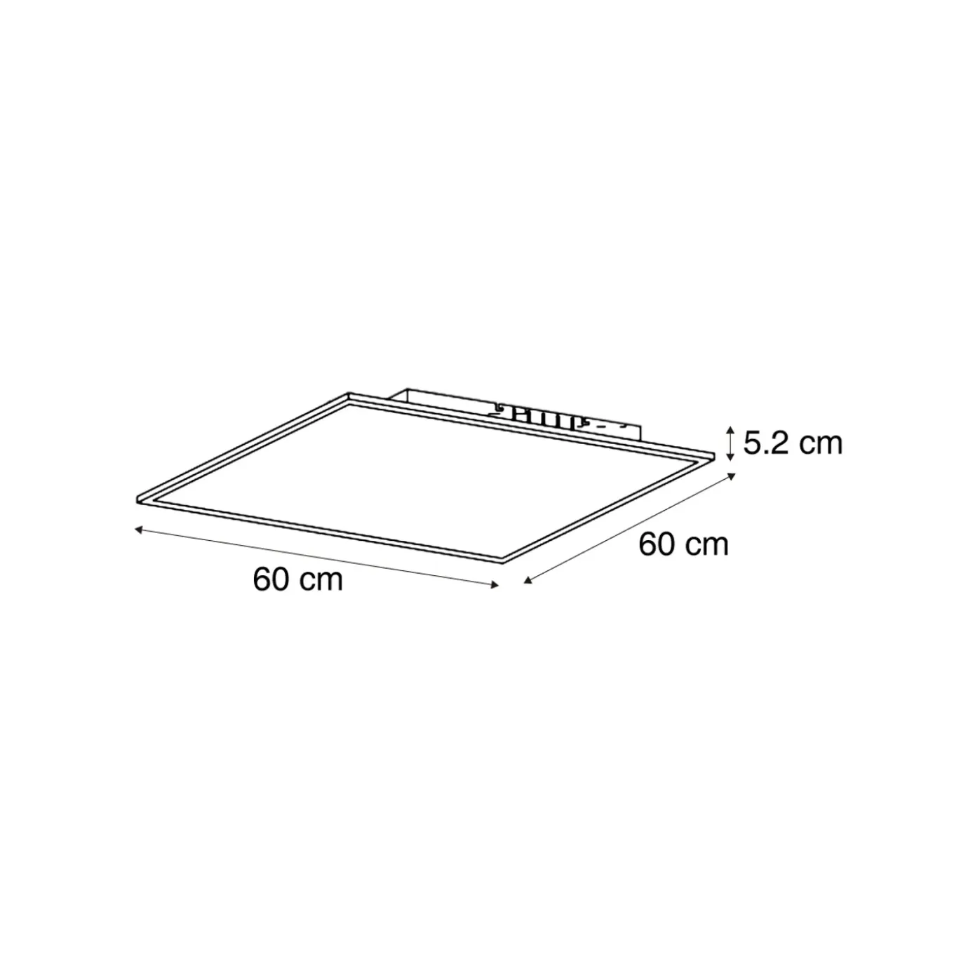 Qazqa Led Paneel Wit Vierkant Incl. Led 3-staps Dimbaar - Reeves