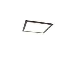 QAZQA Led Paneel Zwart 40 Cm Incl. Led Met Afstandsbediening - Live