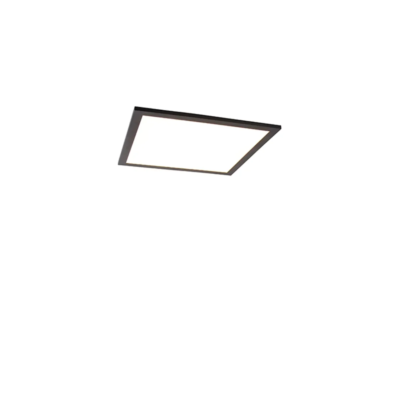 QAZQA Led Paneel Zwart 40 Cm Incl. Led Met Afstandsbediening - Live