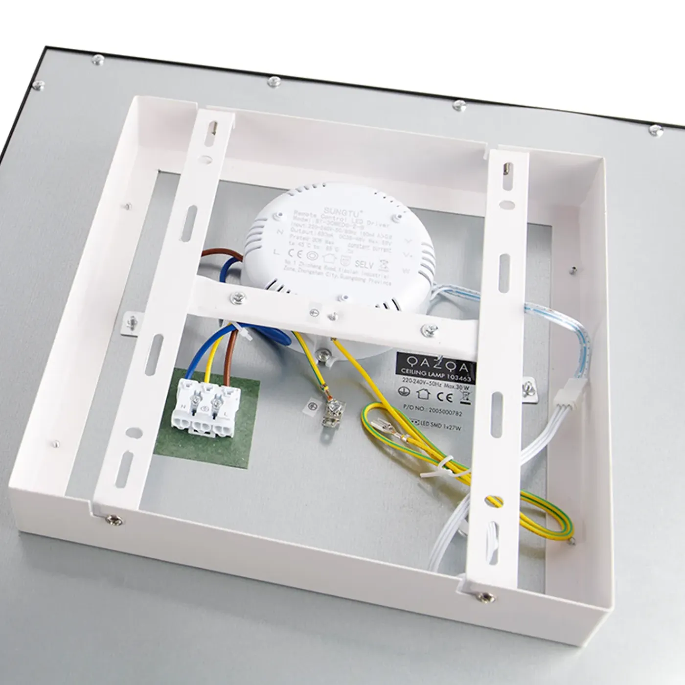QAZQA Led Paneel Zwart 40 Cm Incl. Led Met Afstandsbediening - Live