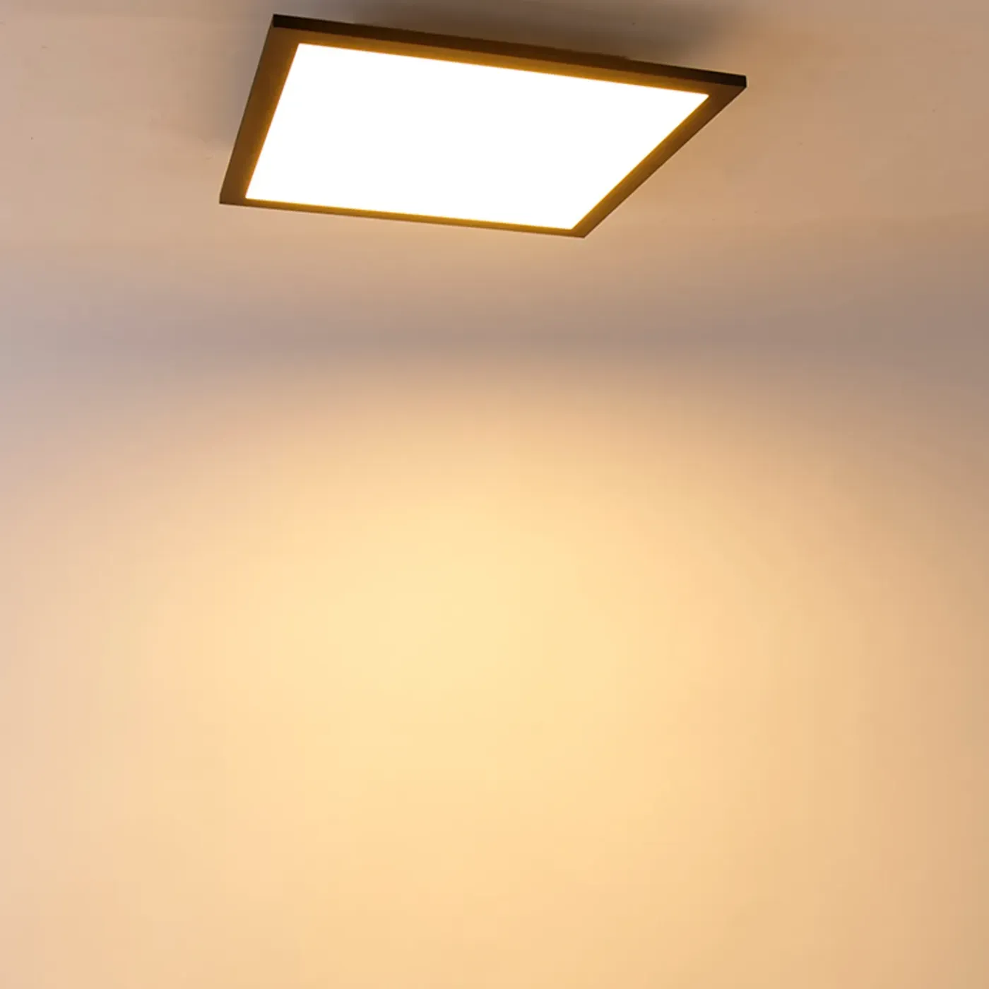 QAZQA Led Paneel Zwart 40 Cm Incl. Led Met Afstandsbediening - Live