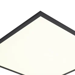 QAZQA Led Paneel Zwart Vierkant Incl. Led 3-staps Dimbaar - Reeves