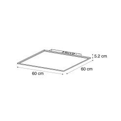 QAZQA Led Paneel Zwart Vierkant Incl. Led 3-staps Dimbaar - Reeves