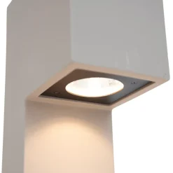 Qazqa Modern Buiten Paaltje Grijs 35cm Ip44 - Pompei
