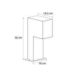 Qazqa Modern Buiten Paaltje Grijs 35cm Ip44 - Pompei