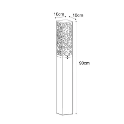 Qazqa Modern Buiten Paaltje Zwart 90 Cm Ip44 - Nicole