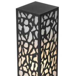 QAZQA Modern Buiten Paaltje Zwart 60 Cm Ip44 - Nicole
