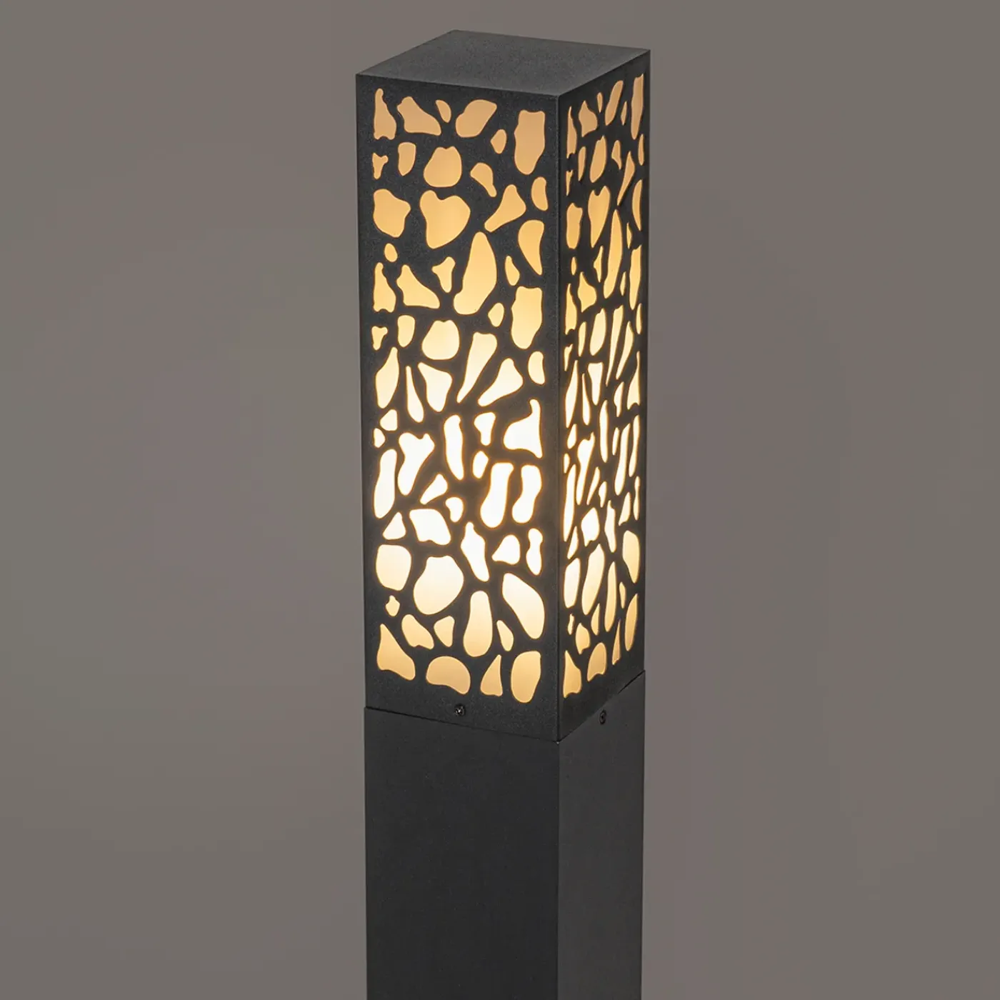 QAZQA Modern Buiten Paaltje Zwart 60 Cm Ip44 - Nicole