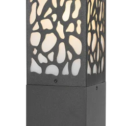 QAZQA Modern Buiten Paaltje Zwart 60 Cm Ip44 - Nicole