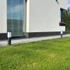 QAZQA Moderne Buitenlamp Paal Donkergrijs Met Opaal 45 Cm Ip44 - Malios