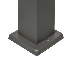 QAZQA Moderne Buitenlamp Paal Donkergrijs Met Opaal 45 Cm Ip44 - Malios