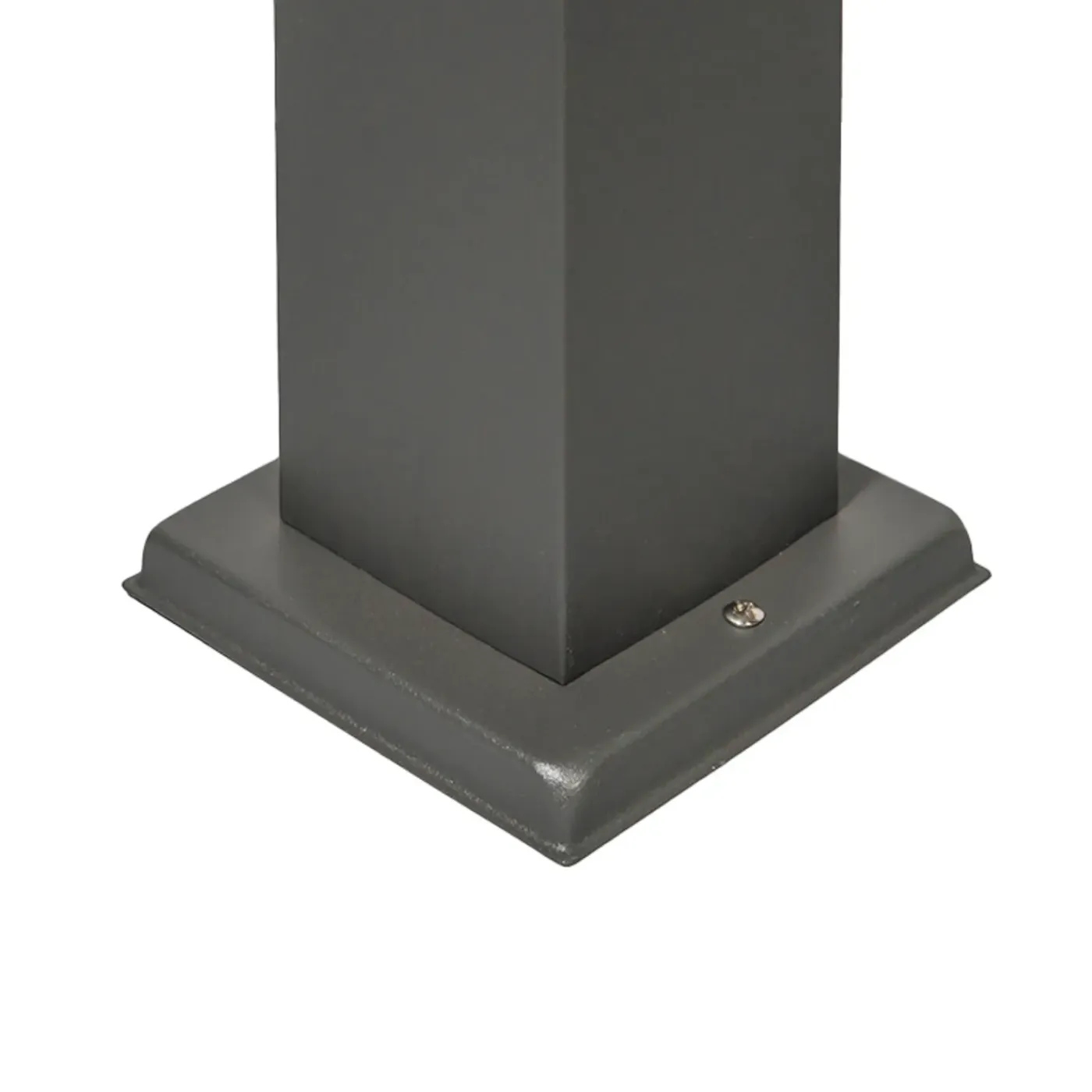 QAZQA Moderne Buitenlamp Paal Donkergrijs Met Opaal 45 Cm Ip44 - Malios