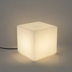 Qazqa Moderne Buitenlamp Wit 30 Cm Vierkant Ip44 - Nura