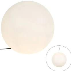 Qazqa Moderne Buitenlamp Wit 56 Cm Ip44 - Nura