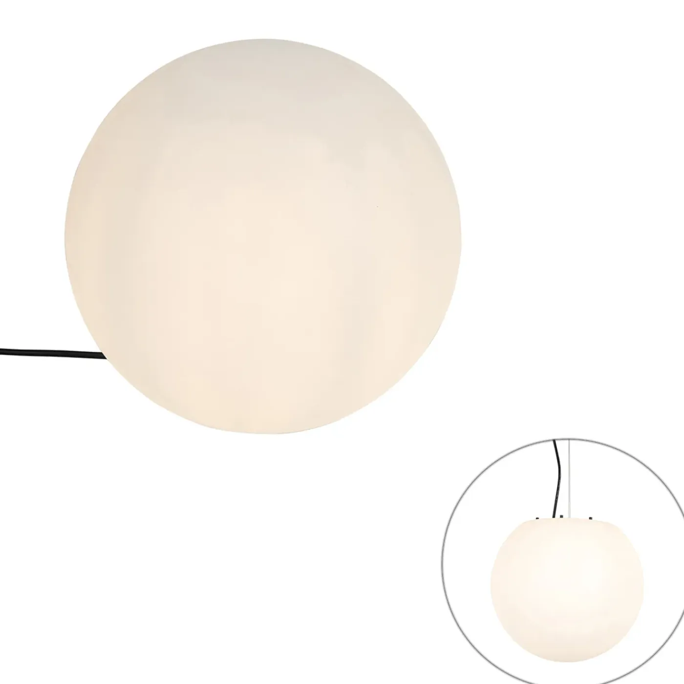 QAZQA Moderne Buitenlamp Wit 35 Cm Ip44 - Nura