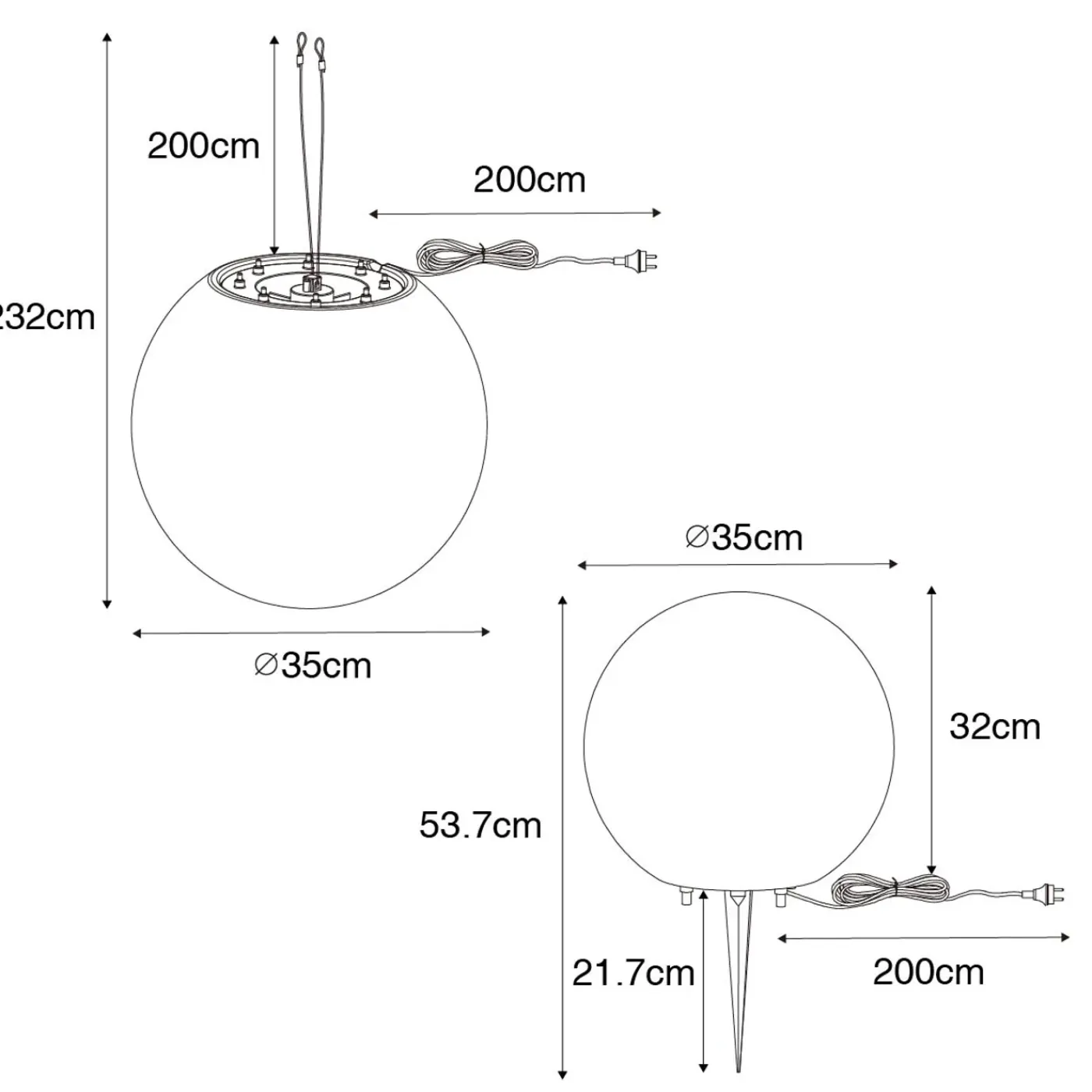 QAZQA Moderne Buitenlamp Wit 35 Cm Ip44 - Nura