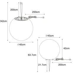 QAZQA Moderne Buitenlamp Wit 45 Cm Ip44 - Nura
