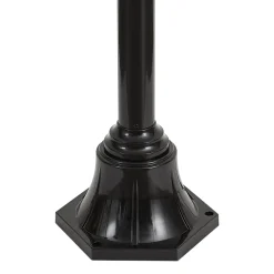 QAZQA Moderne Buitenlamp Zwart Met Koper 235cm 3-lichts Ip44 - Kansas