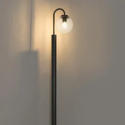 QAZQA Moderne Lantaarn Zwart Met Kunststof 200 Cm Ip44 - Sfera