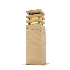 QAZQA Moderne Staande Buitenlamp Zandsteen 40 Cm - Grumpy