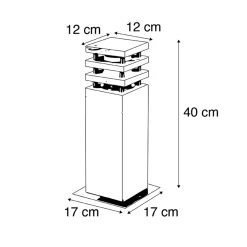 QAZQA Moderne Staande Buitenlamp Zandsteen 40 Cm - Grumpy