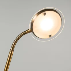 Qazqa Moderne Vloerlamp Brons Incl. Led - Eva