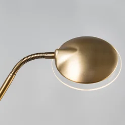 Qazqa Moderne Vloerlamp Brons Incl. Led - Eva