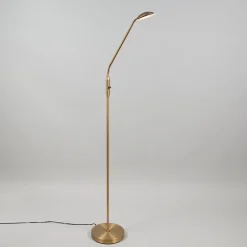 Qazqa Moderne Vloerlamp Brons Incl. Led - Eva