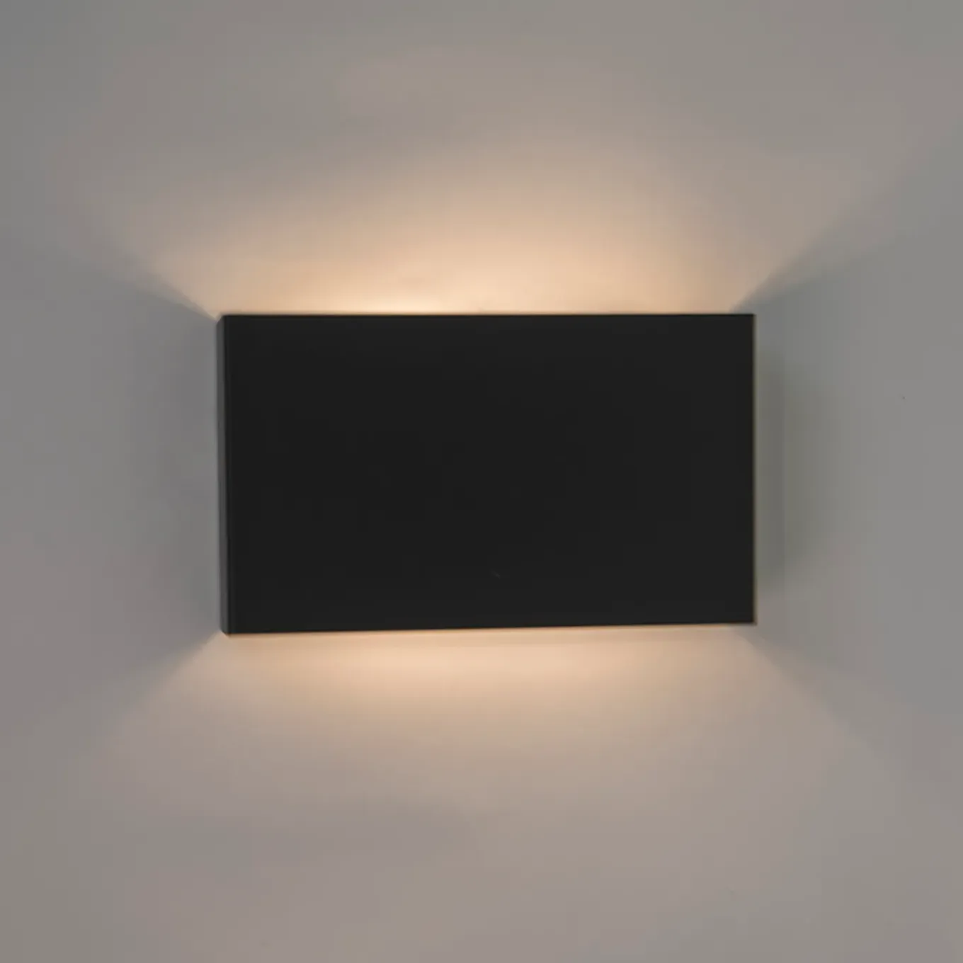 Qazqa Moderne Wandlamp Zwart 2-lichts - Otan