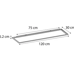 Qazqa Modern LED Paneel Staal 120 Cm Incl. LED 4-staps Dimbaar - Liv