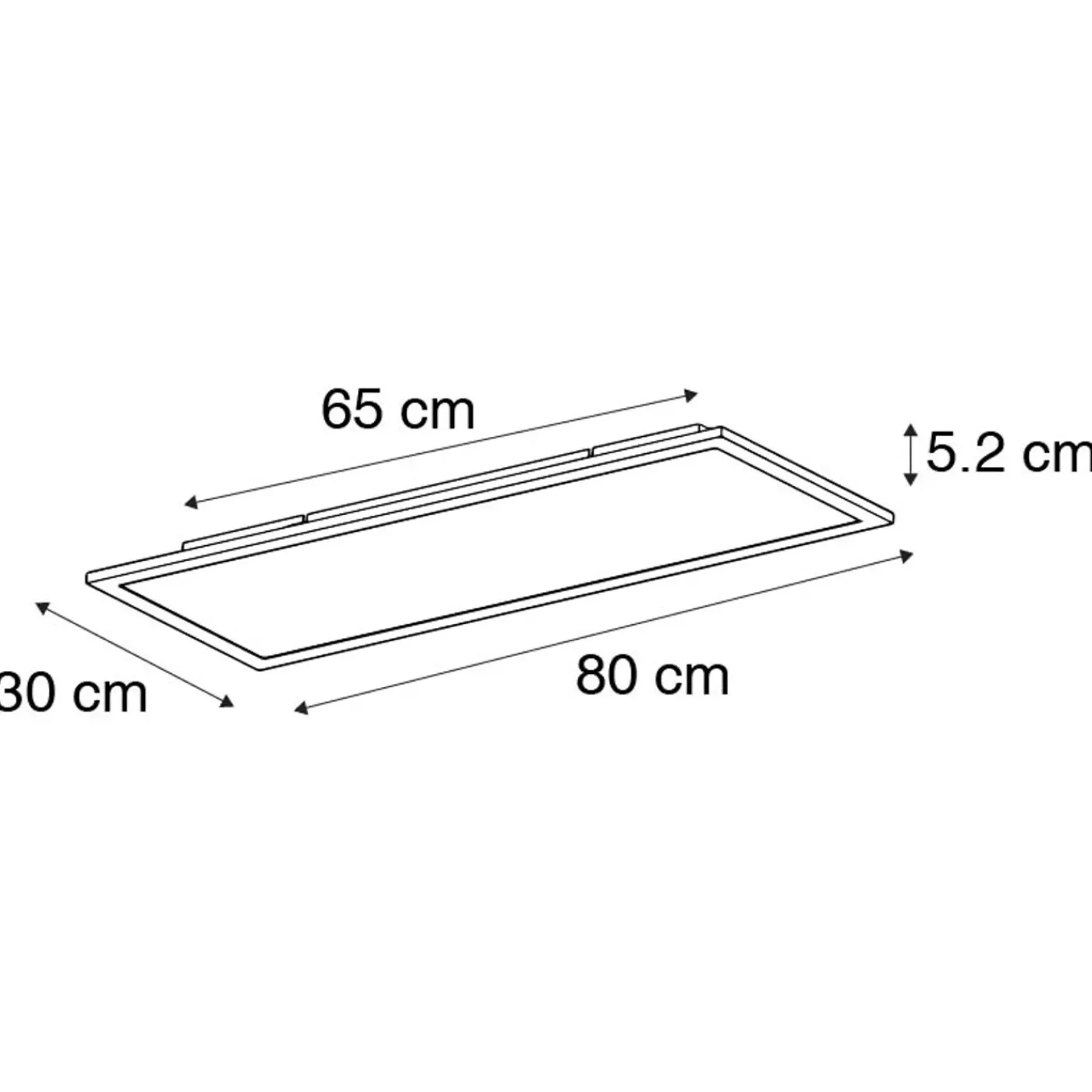 QAZQA Modern Led Paneel Staal 80 Cm Incl. Led - Liv