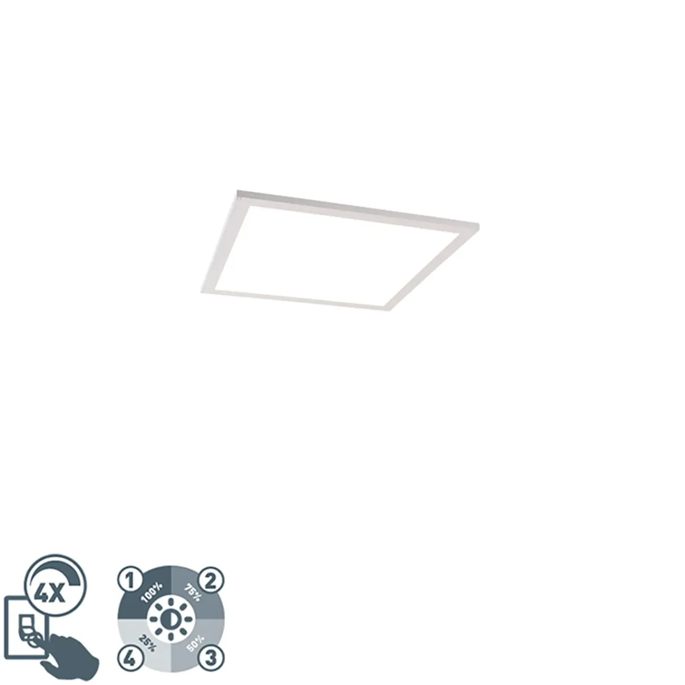QAZQA Modern Led Paneel Wit 40 Cm Incl. Led 4-staps Dimbaar - Liv