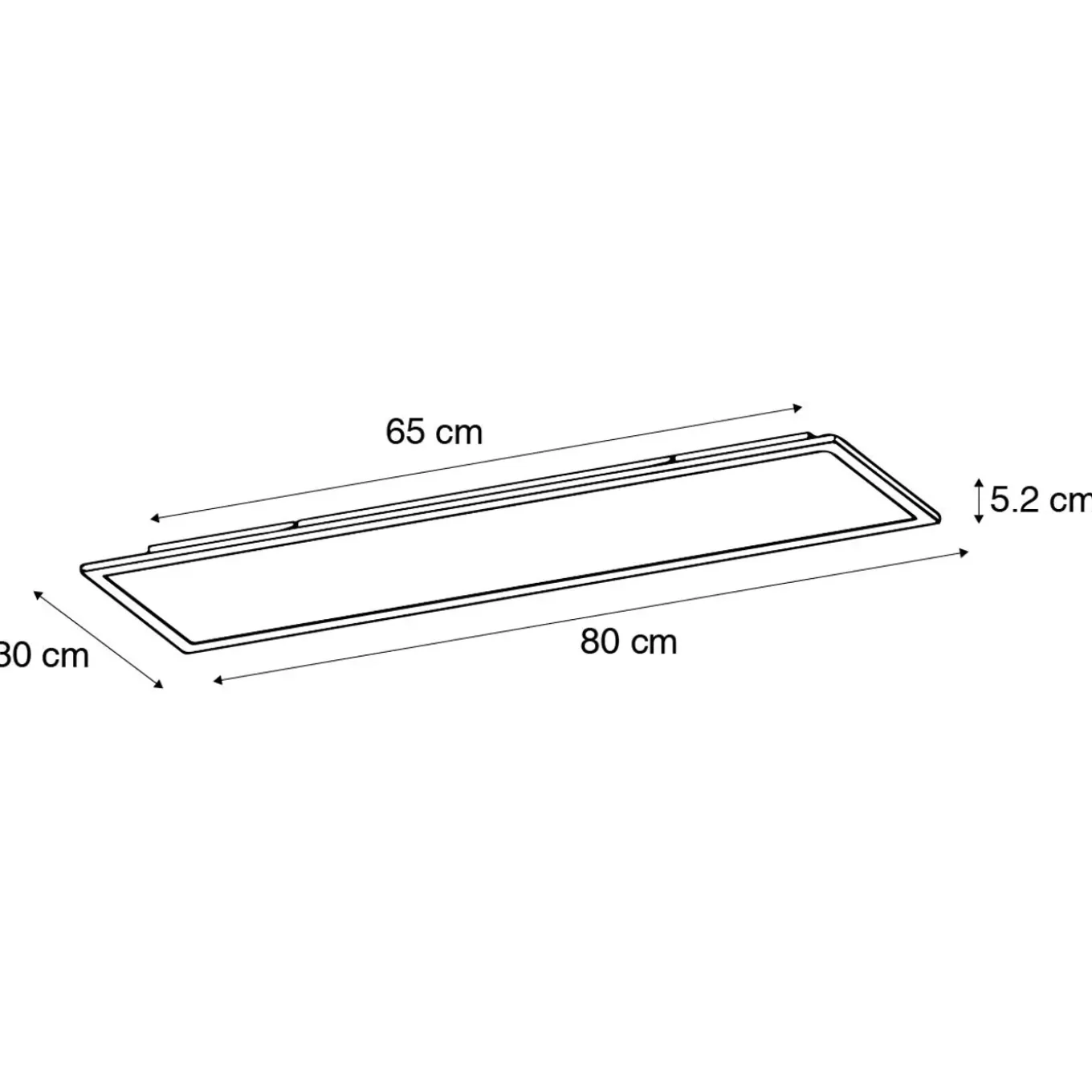 Qazqa Modern Led Paneel Zwart 80 Cm Incl. Led - Liv